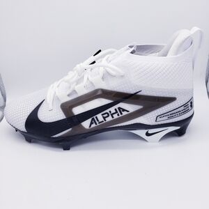 $210 Nike Alpha Menace Elite TB Football Cleats White/Black